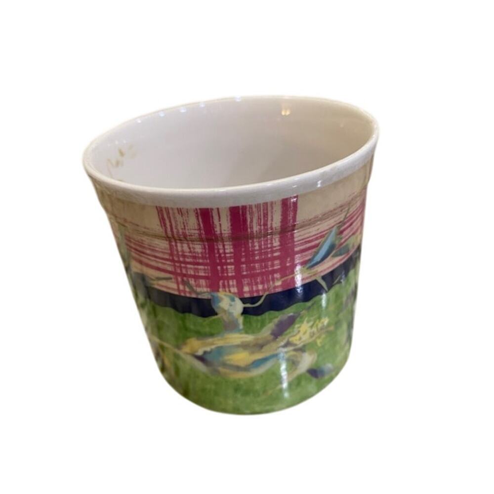 Tracy Porter Stonehouse Farm Collection Set of 5 Coffee Cups Mugs Green Red - Picture 6 of 9